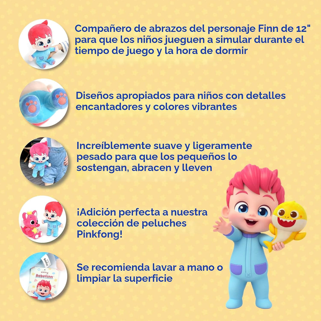 Pinkfong Bebefinn Juguete de Peluche - 12" (30cm) Muñeco de Pel...