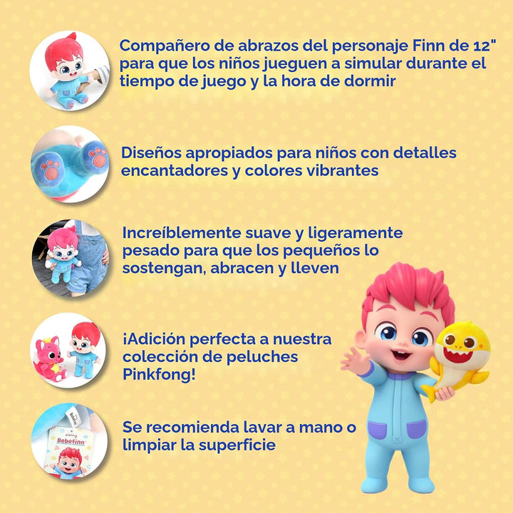 Pinkfong Bebefinn Juguete de Peluche - 12" (30cm) Muñeco de Pel...