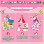 7july Caja de manualidades de unicornio, 12 divertidas artes y manualidades para niños de 4 a 8 años, juguetes creativos educativos, proyectos de arte y manualidades y kit de actividades con suministros, regalo para niñas de 3, 4, 5, 6, 7, 8 años