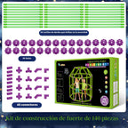 140 Pack Kits de Construcción de Fuertes con Brillo en la Oscuridad para Niños de 4, 5, 6, 7, 8+ Años de Edad, Juguetes de Construcción STEM para Castillos, Túneles, Regalos Ideales para