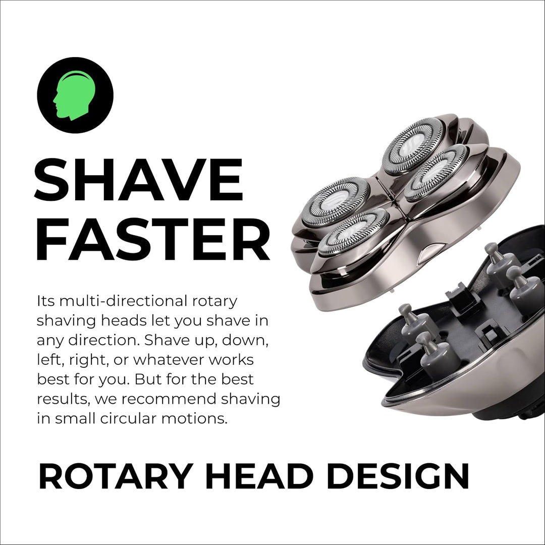 Skull Shaver Carver PRO Cabeza de repuesto de 4 cuchillas - Cuchill...