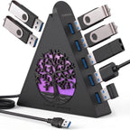 JoyReken, J7-TR-BK-2FT, hub USB 3.0 de 7 puertos