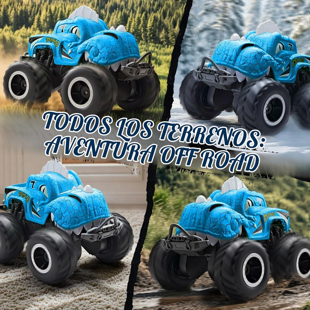 Coche de control remoto anfibio, camiones monstruo de dinosaurio