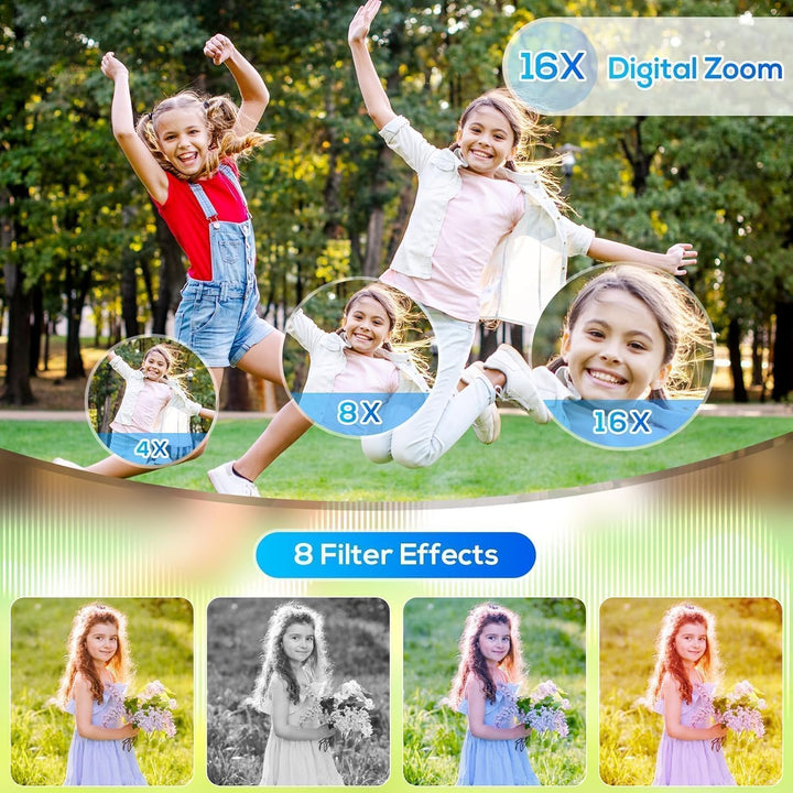 Cámara digital para niños, cámaras digitales de 48 MP FHD 1080P par...