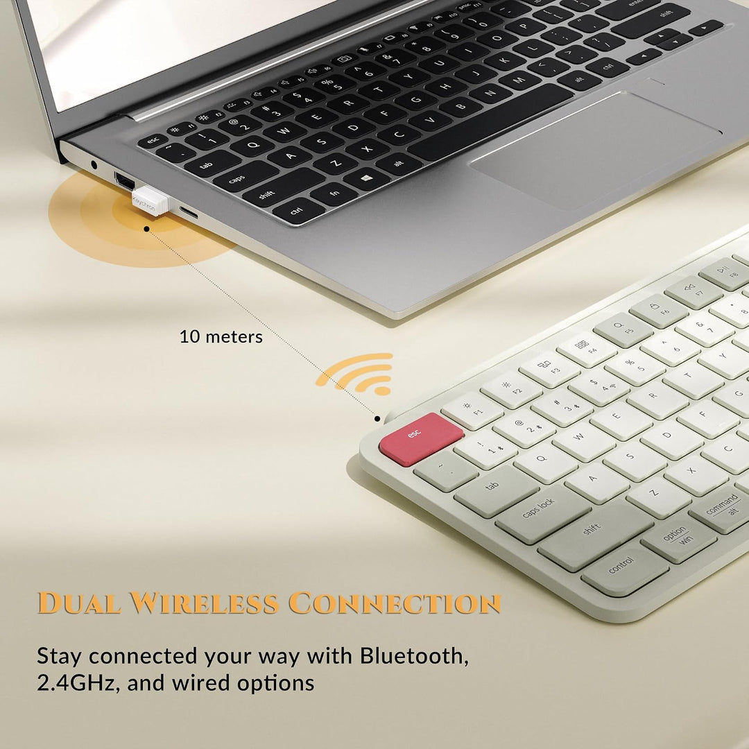 Keychron Teclado inalámbrico ultrafino B6 Pro, ZMK de tamaño comple...