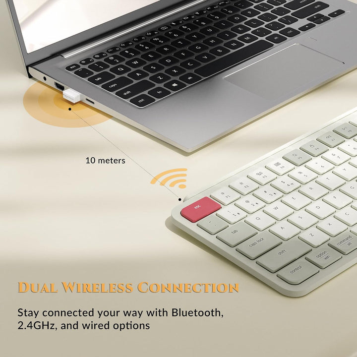 Keychron Teclado inalámbrico ultrafino B6 Pro, ZMK de tamaño comple...