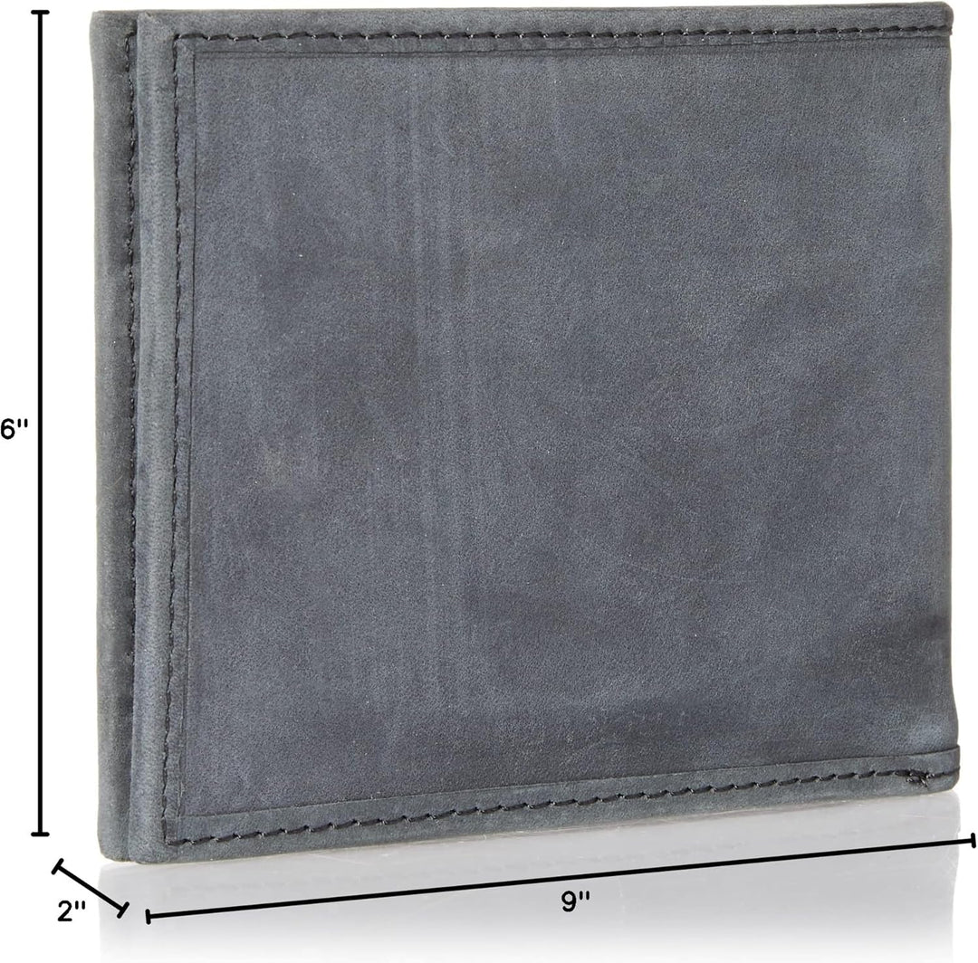 Lucky Brand Men's Bifold Wallet | ID Window | Card Slots | Genu...