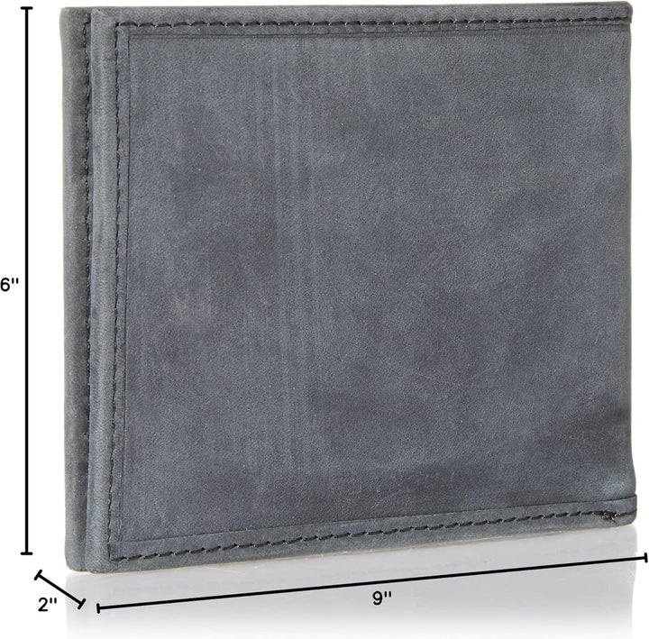 Lucky Brand Men's Bifold Wallet | ID Window | Card Slots | Genu...