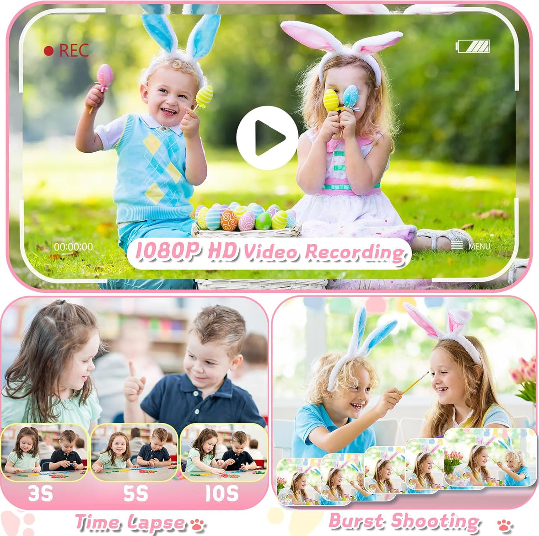 Cámara para niños de CHAKEYAKE, cámara digital para niños pequeños...