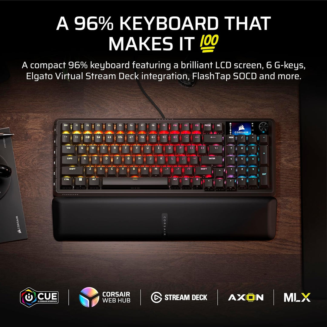 Corsair Teclado Mecánico Gaming Vanguard 96 con Cable \u2013 Diseño...