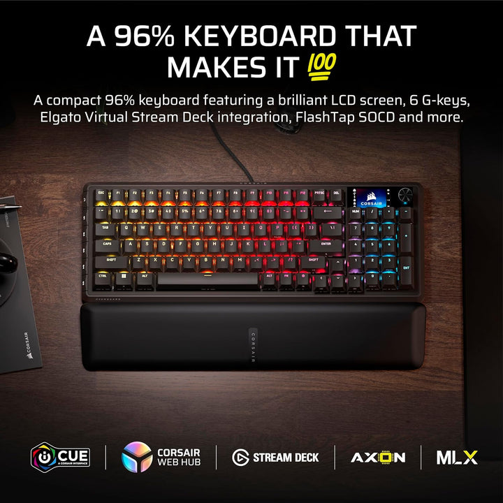 Corsair Teclado Mecánico Gaming Vanguard 96 con Cable \u2013 Diseño...