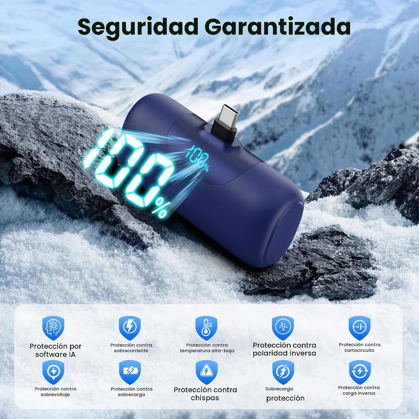 [Paquete de 2] Mini cargador portátil para iPhone 17, pantalla LCD...