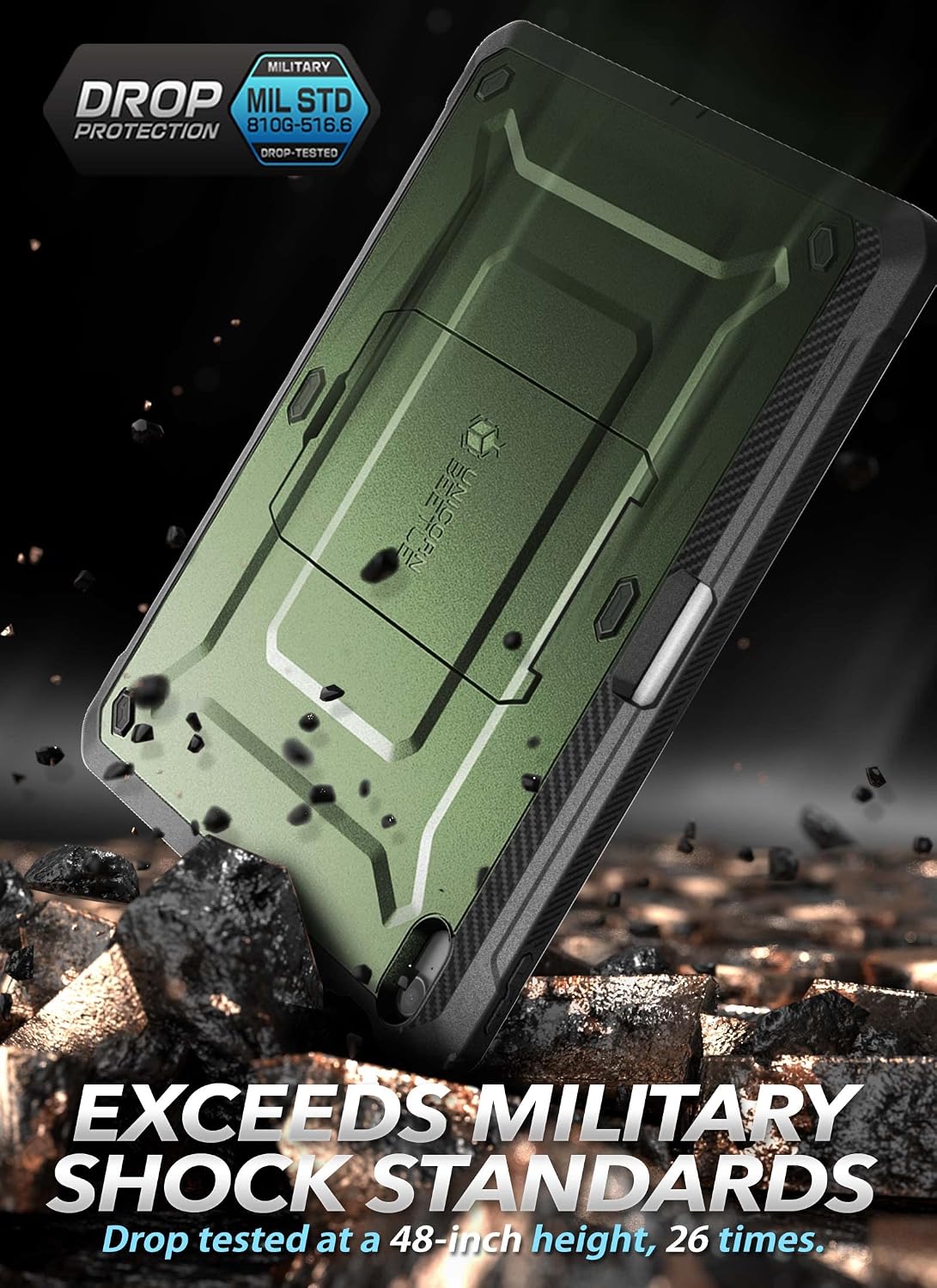 SUPCASE para iPad de 11ª generación con chip A16 de 11 pulgadas 2025 con protector de pantalla (Unicorn Beetle Pro), [Soporte incorporado y soporte para lápiz] Funda protectora resistente para iPad de