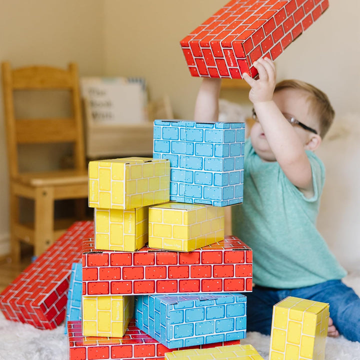 Melissa &amp; Doug Bloques de construcción de cartón extra grueso J...