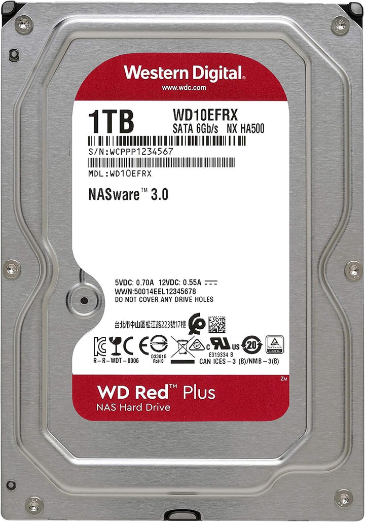 Western Digital Disco duro interno WD Red Plus NAS de 1 TB - 5400 R...