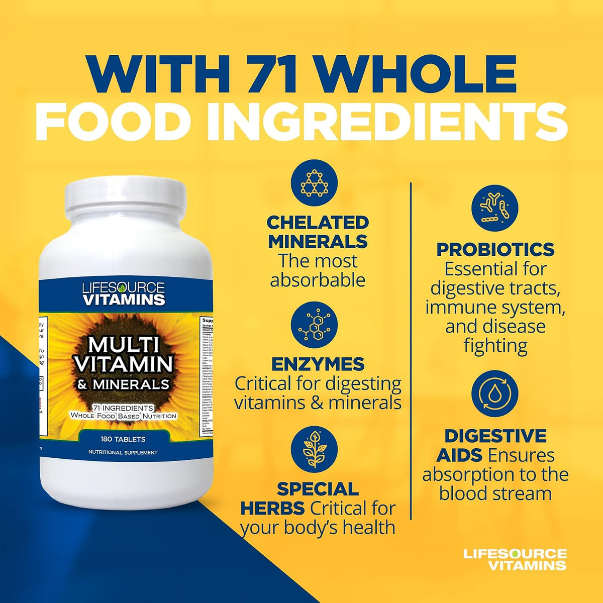 LifeSource Complete Multi Vitaminas y Minerales (180 Tabletas) Incl...