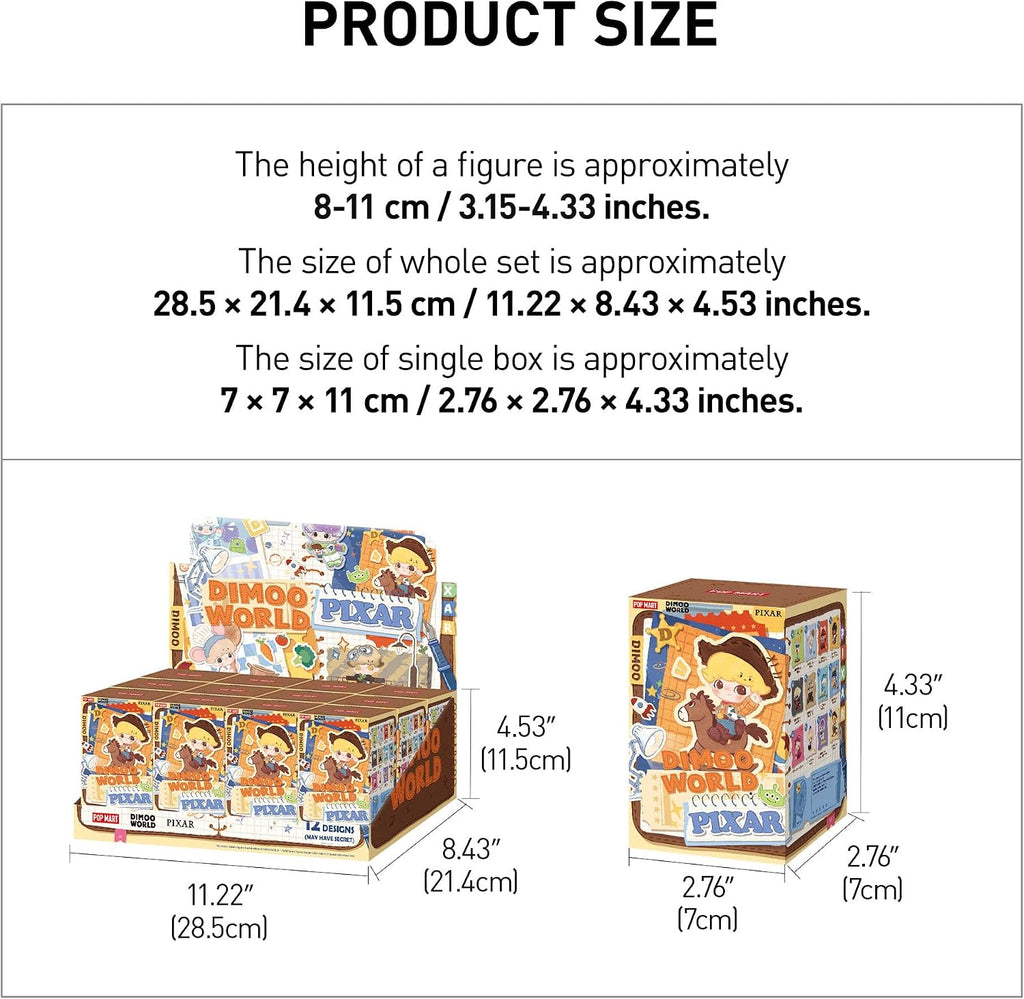 POP MART DIMOO World × Pixar Series - Figuras de caja ciega, juego completo