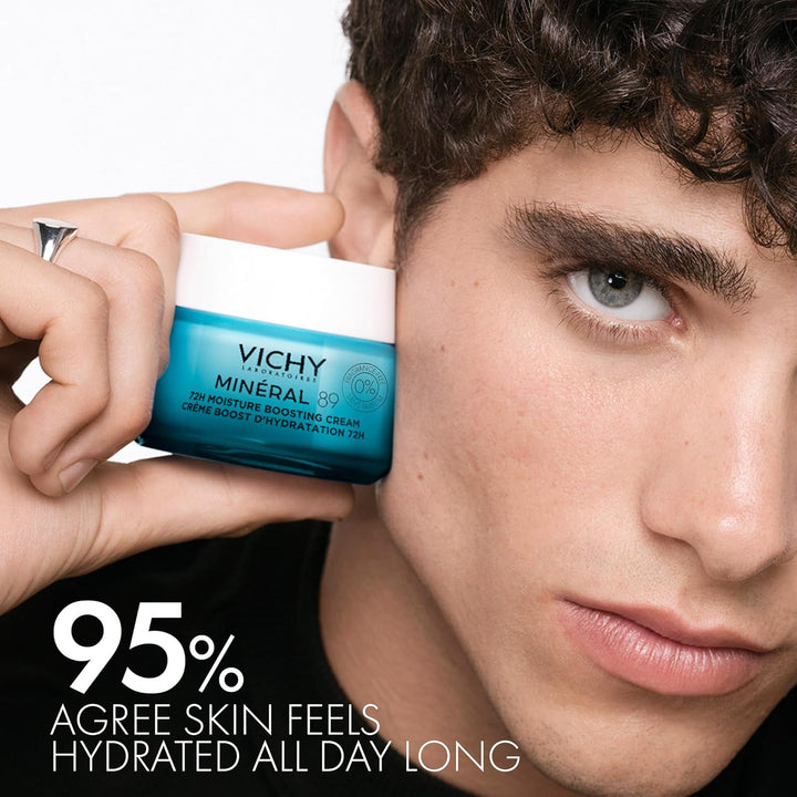 Vichy Mineral 89 Fragrance Free Cream, Moisture Boosting Cream with...