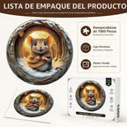 Rompecabezas Redondos para Adultos 1000 Piezas, Rompecabezas Difíciles y Desafiantes para Adultos, Rompecabezas de Ratón de Cueva 3D 1000 Piezas para Personas Mayores, Rompecabezas Visual