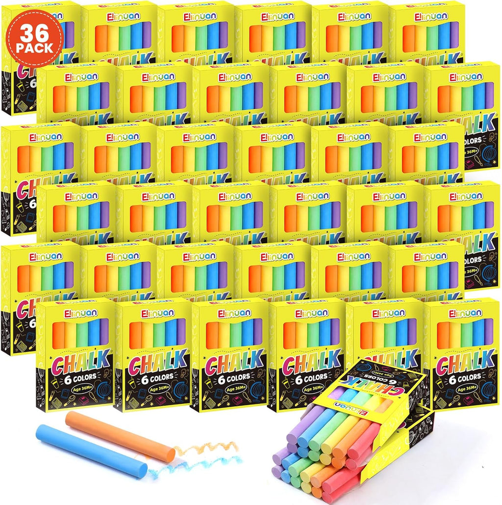 Juego de 432 tizas para niños, mini tiza no tóxica a granel para pizarra, suministros de regreso a la escuela, rellenos de bolsas de golosinas, regalos de premios para el aula para niños y