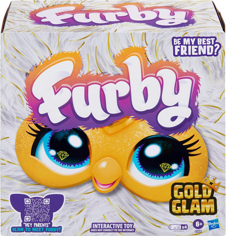 Furby Gold Glam - Juguetes interactivos de peluche para niñas y niñ...