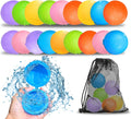 Globos de agua reutilizables, 18 unidades, bolas de agua de llenado rápido, juguetes para niños de 4 a 8 años, bomba de agua autosellante magnética recargable para fiesta de verano, piscina, juguetes de playa al aire libre para niños de 8 a 12 años