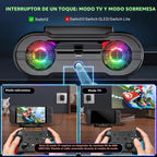 Estación de acoplamiento para Switch 2, estación de acoplamiento de TV portátil con salida HDMI 4K a 120Hz, USB-C y 2 puertos USB, iluminación RGB, compatible con Nintendo Switch 2