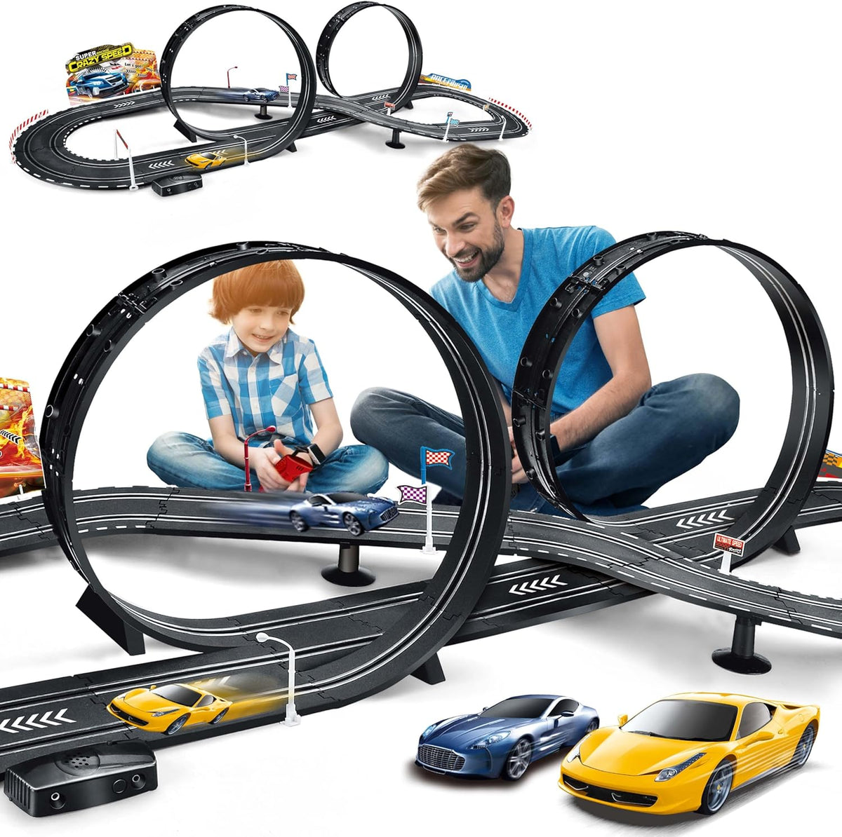 Juguete para niños con ranura eléctrica juego de pista de