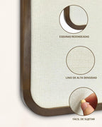 Tablero de anuncios de lino, tablero de anuncios para paredes, tablero de anuncios de tela, tablero de anuncios pequeño de 13 x 17 pulgadas para decoración del hogar, cocina, oficina, tablero de