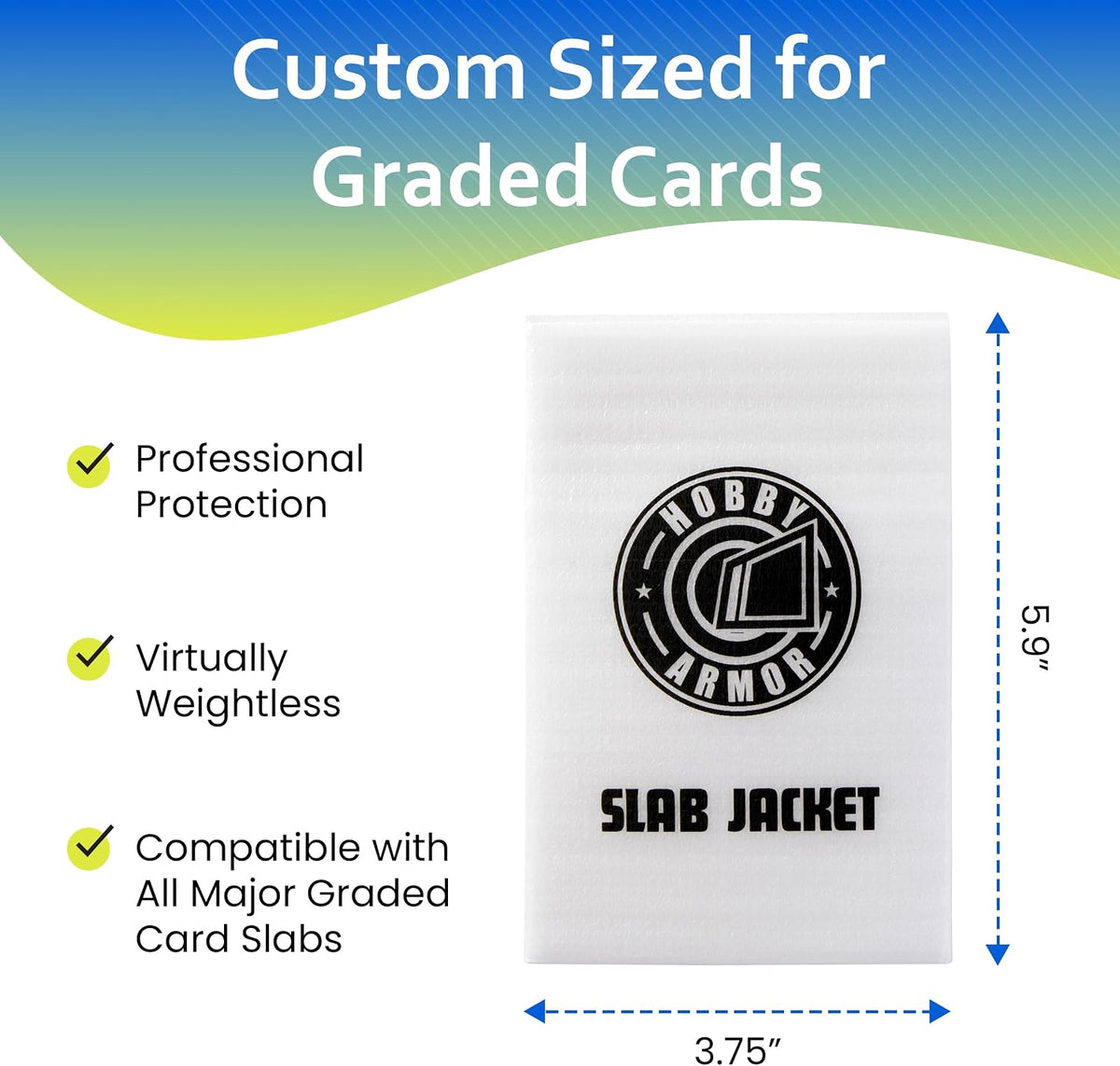 Fundas para tarjetas graduadas de espuma para losa, protectores de envío de