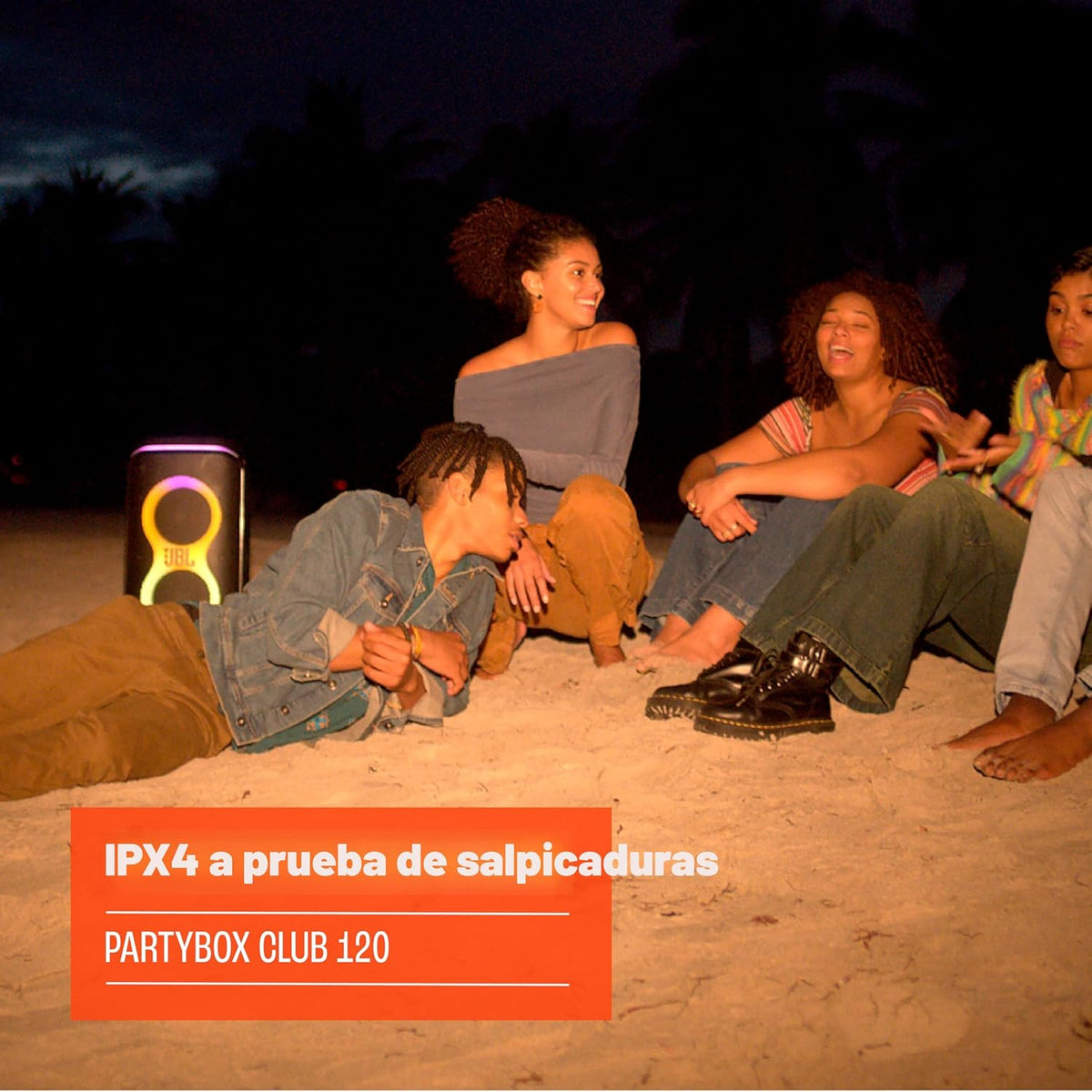 JBL PartyBox Club 120 - Altavoz portátil con asa plegable, sonido p...