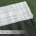 MIULEE Cortinas de terciopelo verde oliva de 96 pulgadas 2 paneles - Plisadas con pinza, lujosas cortinas opacas para oscurecer la habitación, cortinas de ventana para dormitorio y sala de estar