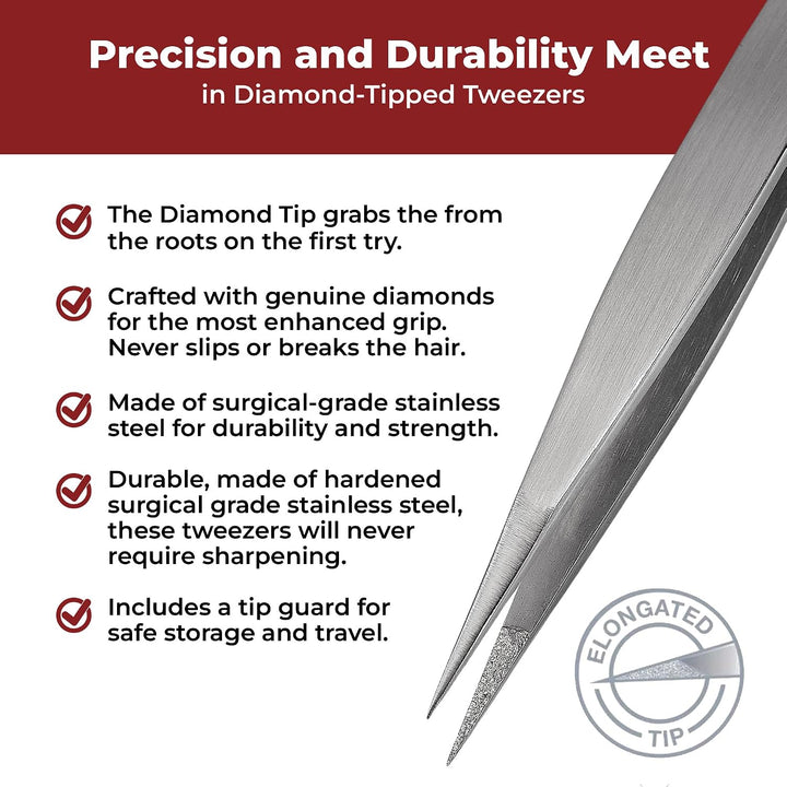 World's Best Tweezers Pinzas de punta de diamante para uso prof...