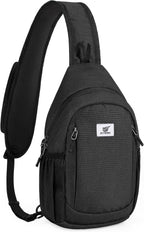 SKYSPER Bolso bandolera RFID bolso cruzado antirrobo bandolera mochila de viaje mochila de hombro, Negro, Bolso bandolera antirrobo