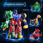 Juego de juguetes de robot transformador de dinosaurios 6 en 1 Eohemeral