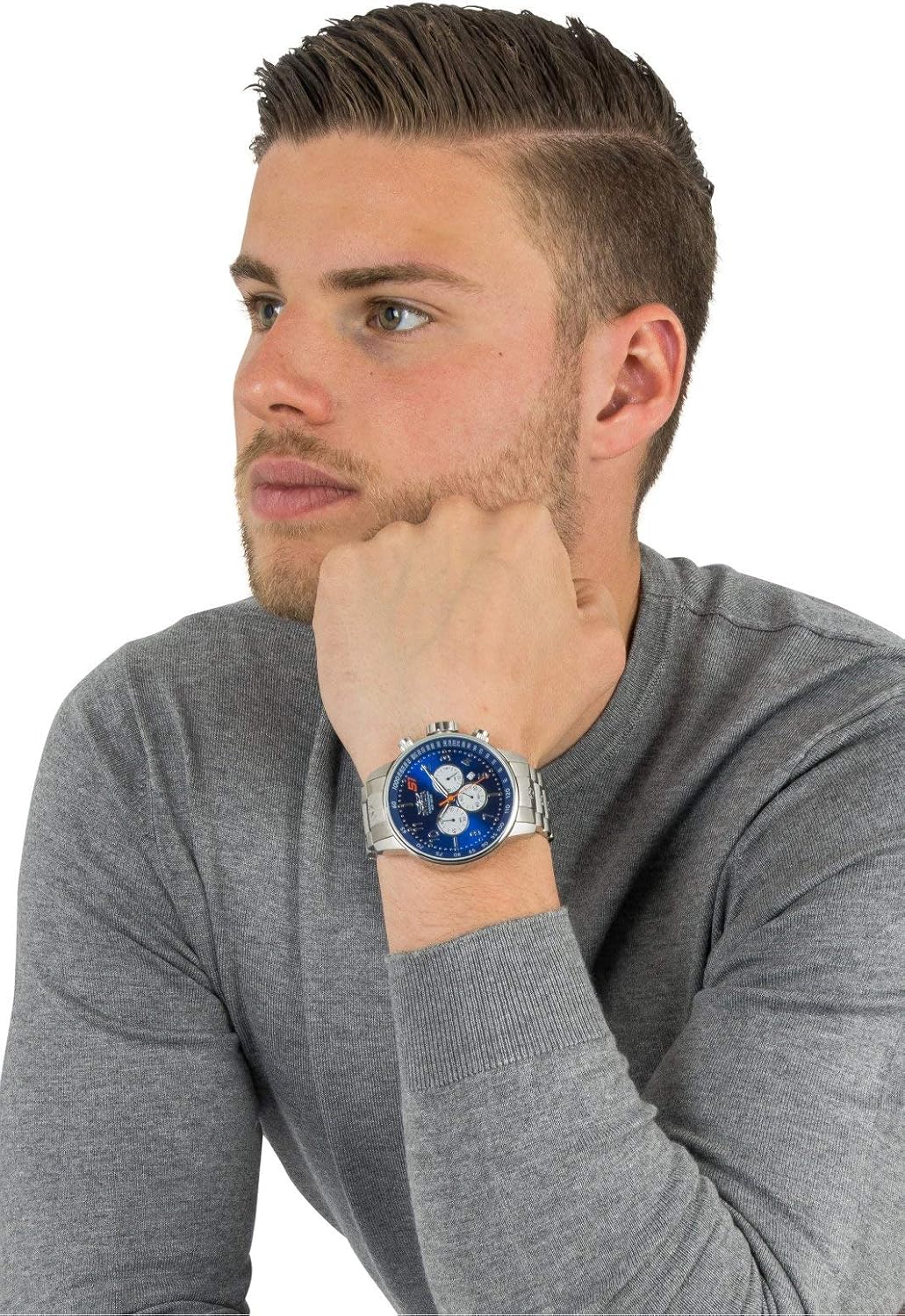 Invicta Reloj de cuarzo de acero inoxidable S1 Rally para hombre