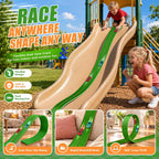 Pista de carreras flexible para niños, juego de pistas de doble