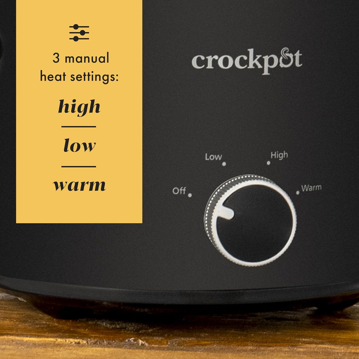 Crock-Pot. Olla de cocción lenta manual, Negro