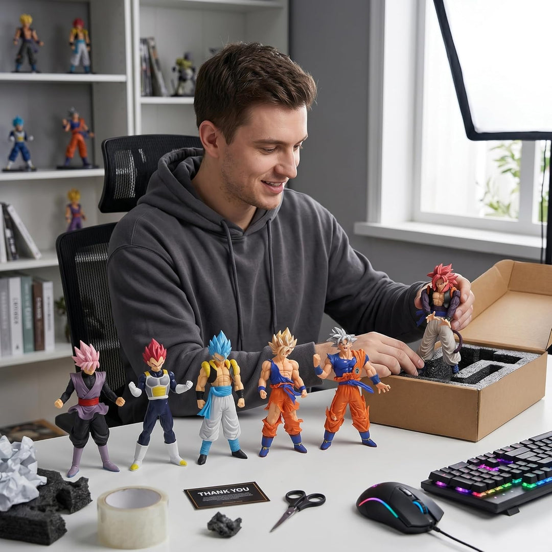 YXCTZKVX Figuras de acción de anime de PVC, 6 piezas de 6.5 a 8 pul...