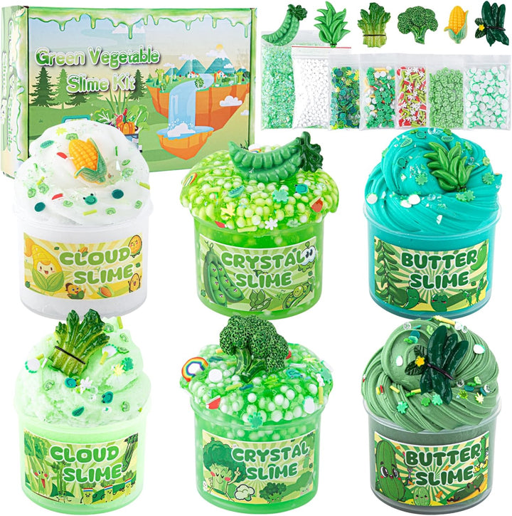 6 Paquetes de Kit de Limo Verde Gradiente - Limo Claro de Nube y Ma...