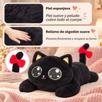 meowtastic Peluches de Gato Negro Pesados, Almohada de felpa para niños