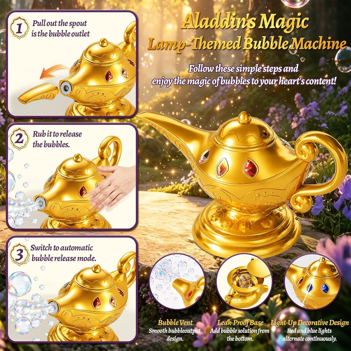 Lámpara Máquina de burbujas, diseño de lámpara de Aladino