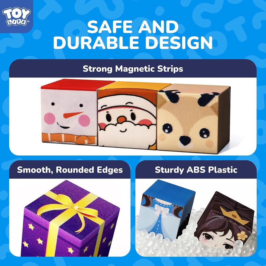 TOY Life Bloques de construcción magnéticos, juego de cubos de princesa de