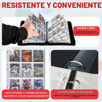 Carpeta de tarjetas 1008 con 9 bolsillos, carpeta de 3 anillos para tarjetas intercambiables con 56 páginas extraíbles, alto almacenamiento, impermeable, soporte para tarjetas de colección