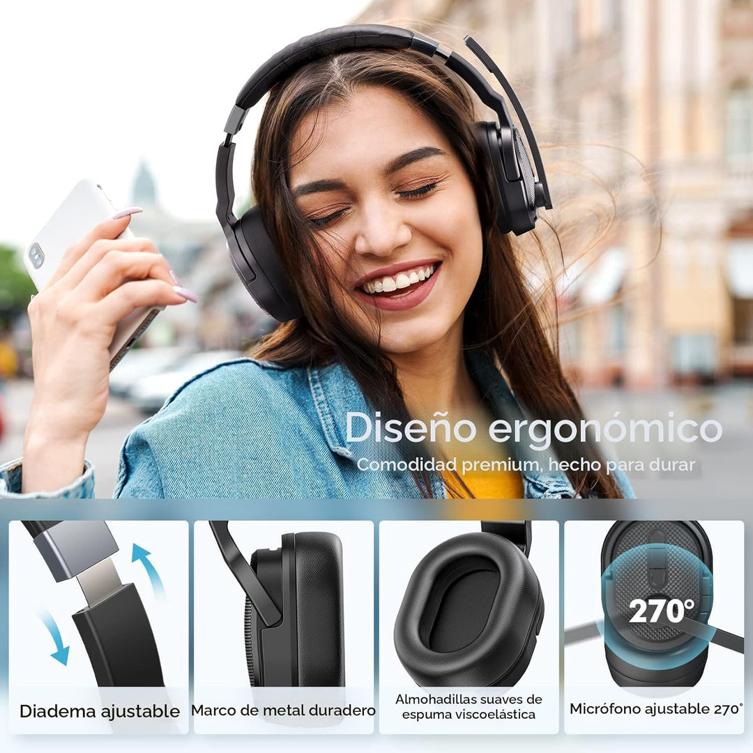 COSMUSIS Auriculares Bluetooth para Camioneros, Auriculares Inalámb...