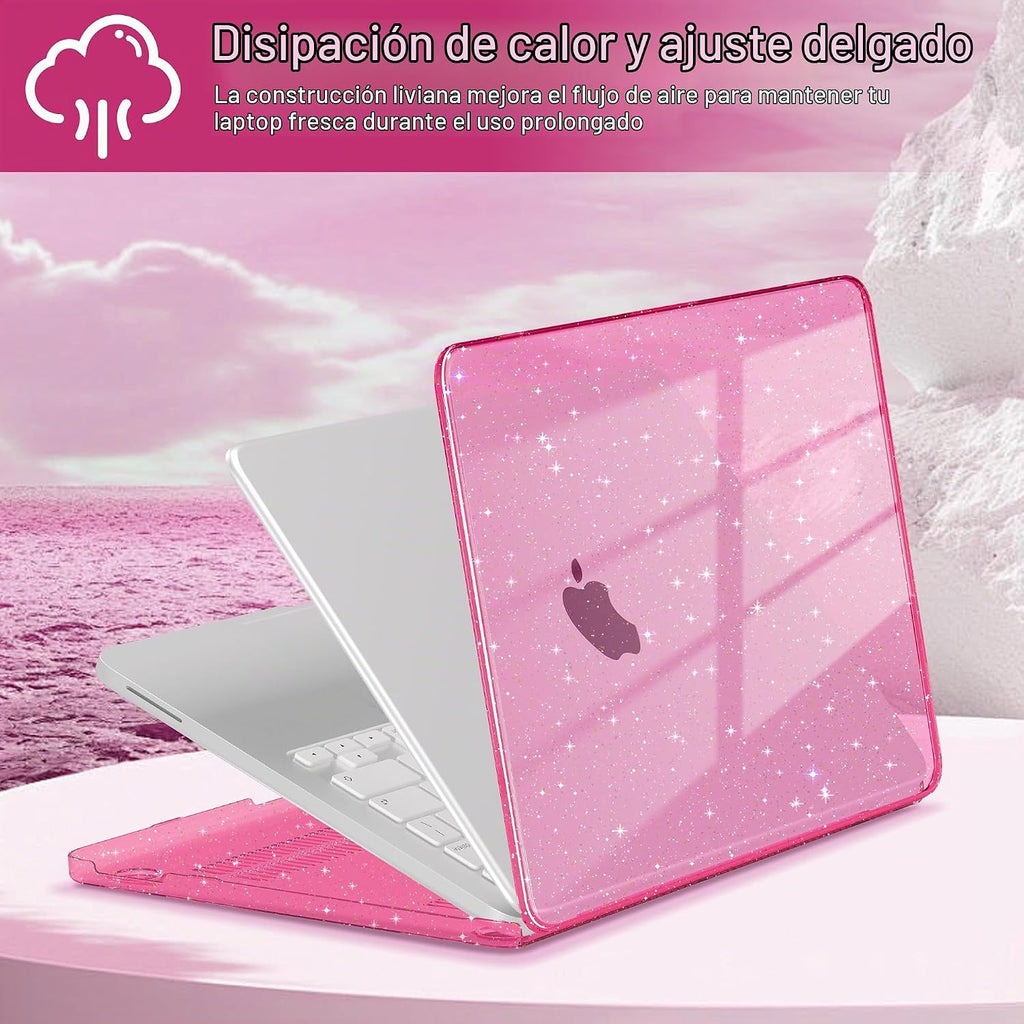 Teryeefi Funda para MacBook Neo 13 modelo A3404 (chip A18 Pro), Crystal Black