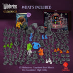 Encuentros clásicos – 125 miniaturas icónicas de DND a granel, sin pintar 1.102 in para D&D Minis, miniaturas DND, figuras de dragones de mazmorras, minifiguras, accesorios de mesa de fantasía