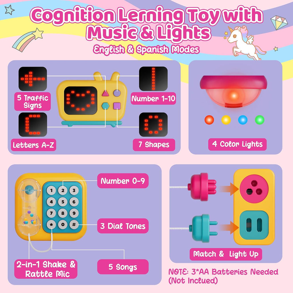 Busy Board - Tabla Montessori para más de 6 meses, juguete para