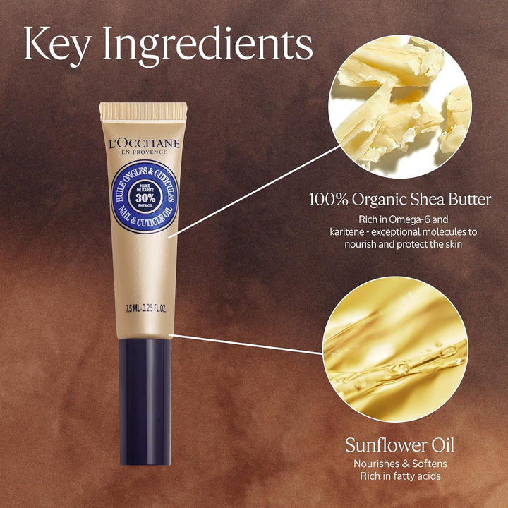 L'OCCITANE Aceite de karité para uñas y cutículas, hidratación...