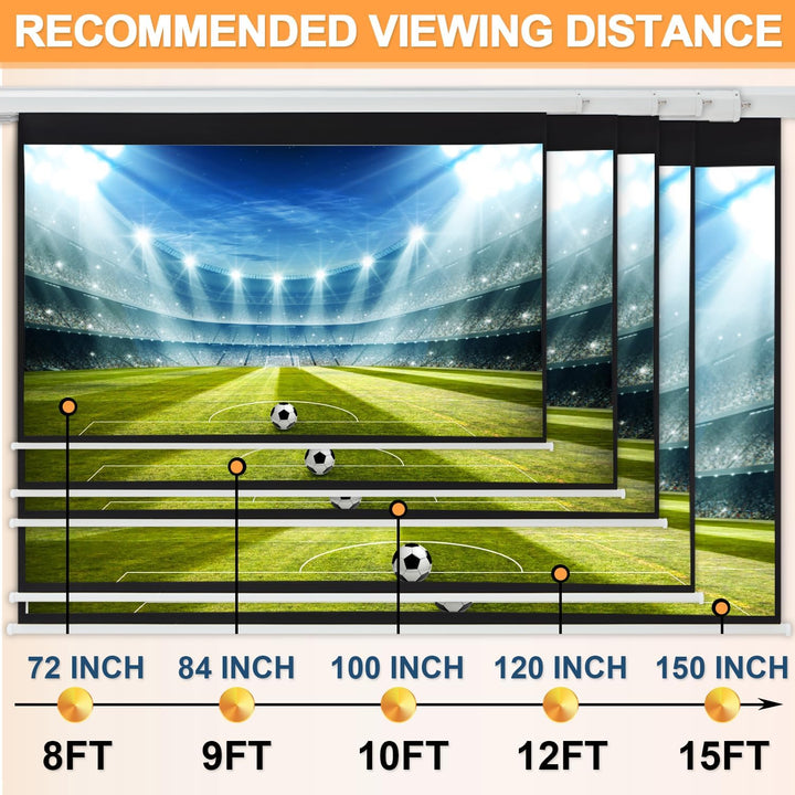 YODOLLA 120" Pantalla de Proyector Motorizada 16:9, Pantalla de...